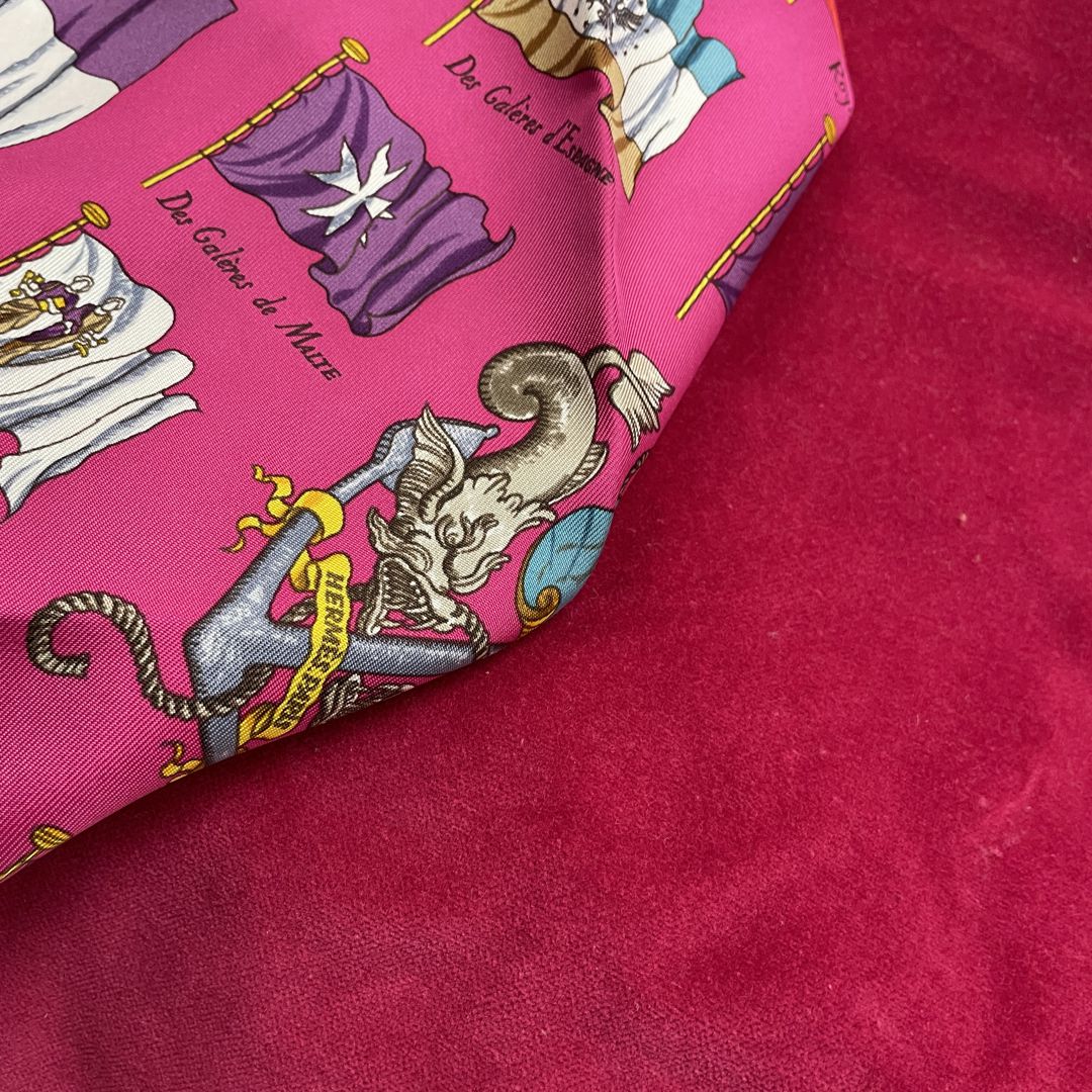 Pavois Pink Vintage Silk Scarf Pillow 17"