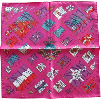Pavois Pink Vintage Silk Scarf Pillow 17"