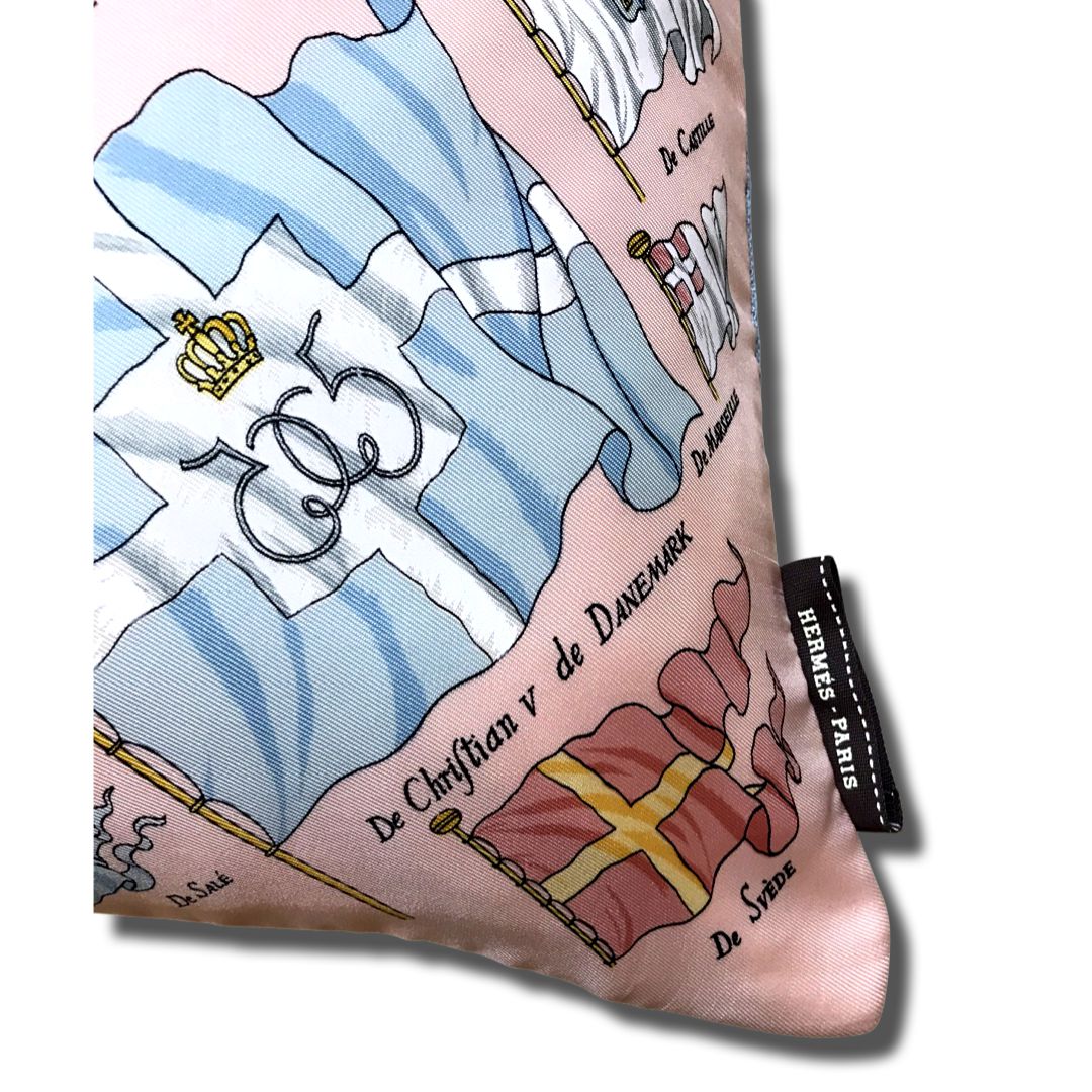 Pavois Rose Vintage Silk Scarf Pillow 17"