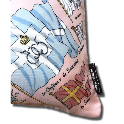 Pavois Rose Vintage Silk Scarf Pillow 17"