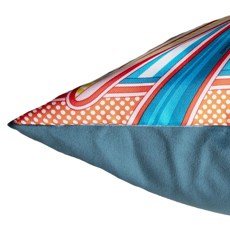 Pegasus Pop Vintage Silk Scarf Pillow 17"
