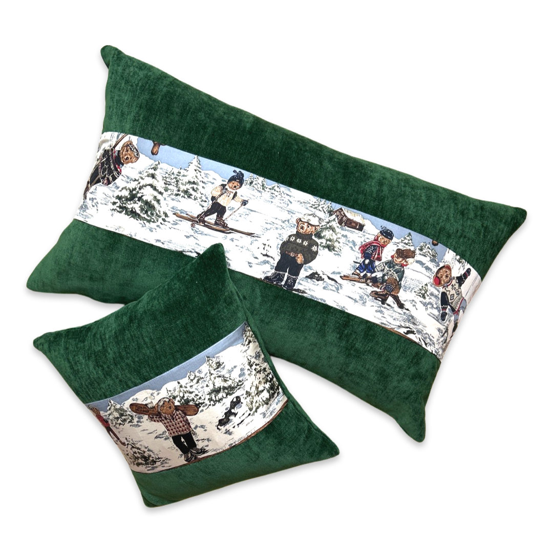Polo Bear Ski Weekend Silk Scarf Pillows