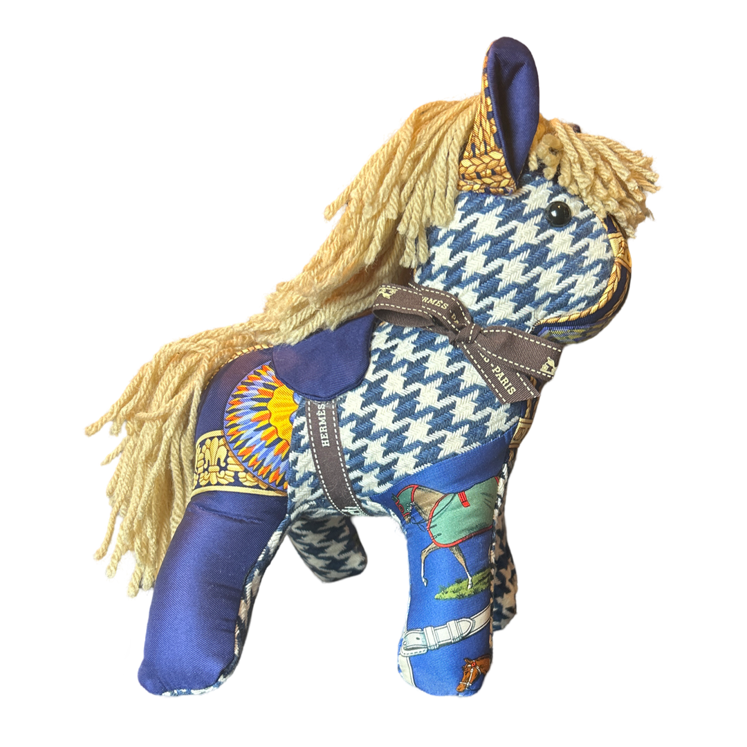 Hermes Vintage Scarf Patchwork Pony at VintageLuxeUp.com