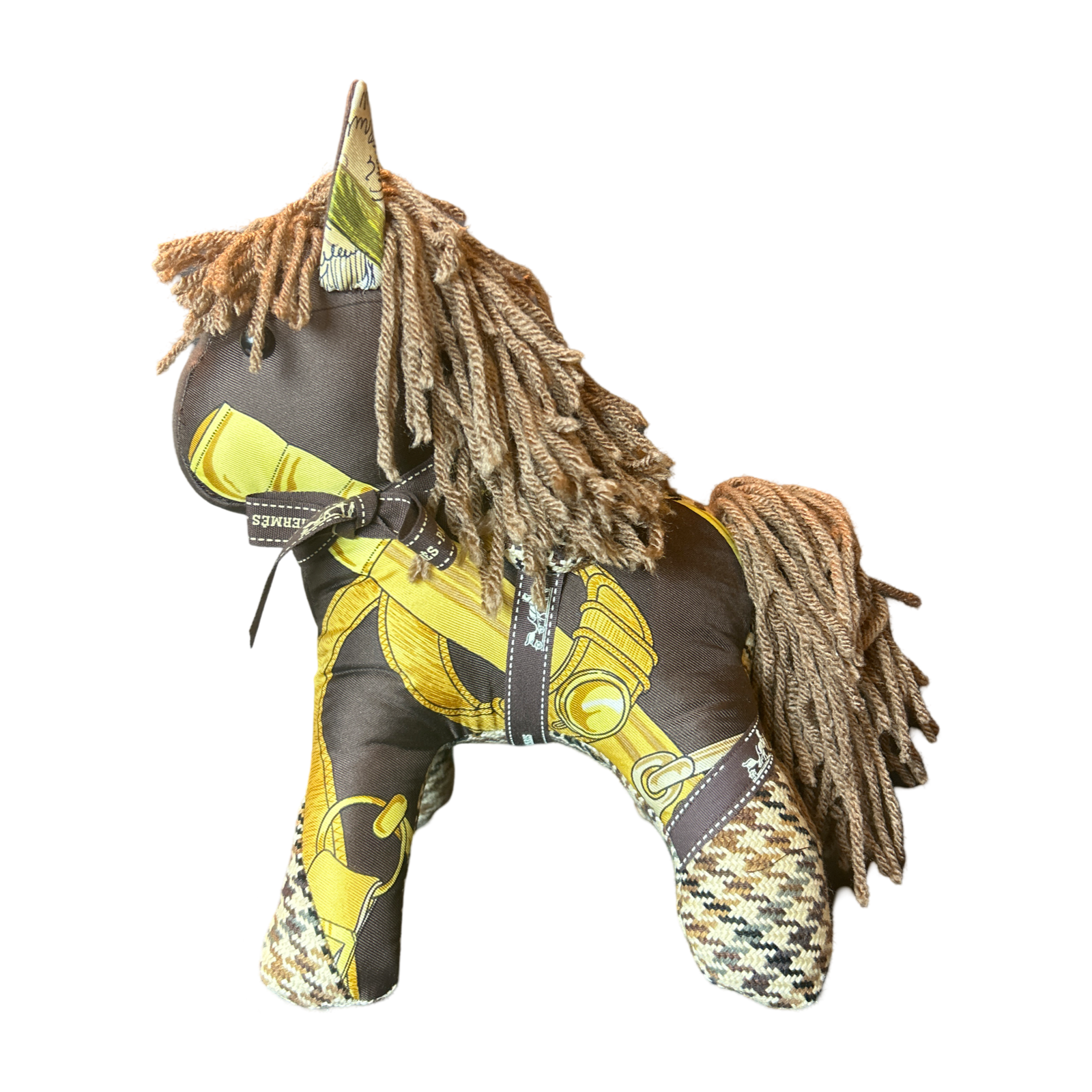 Hermes Epern d'Or Scarf Patchwork Pony at VintageLuxeUp.com