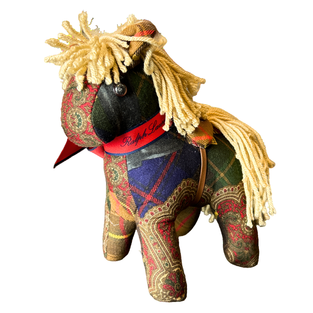 Ralph Lauren Paisley Scarf Patchwork Pony at VintageLuxeUp.com