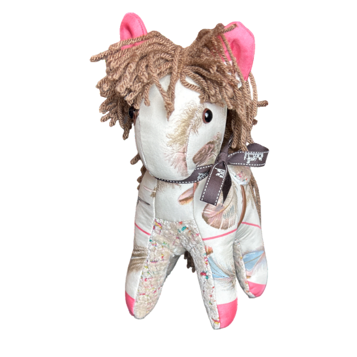 Hermes Plumes Scarf Patchwork Pony at Vintage Luxe Up