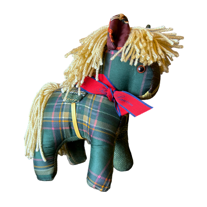 Ralph Lauren Tartan Scarf Patchwork Pony at VintageLuxeUp.com