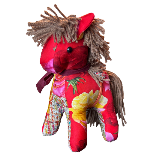 Gucci Roses Vintage Silk Scarf in Noble Pony Design
