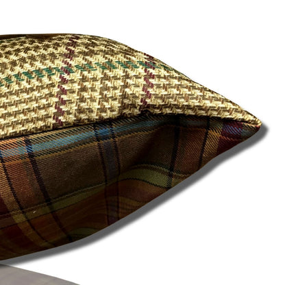 Prince of Wales Equestrian Horn Down Vintage Silk Scarf Pillow 27"
