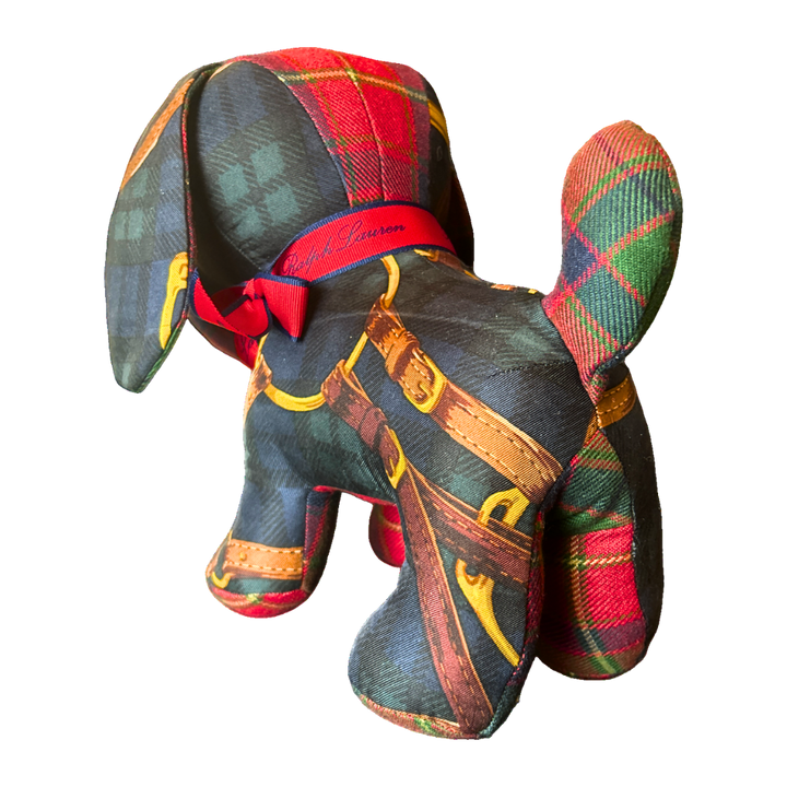 Black Watch Tartan Vintage Silk Scarf Loyal Puppy
