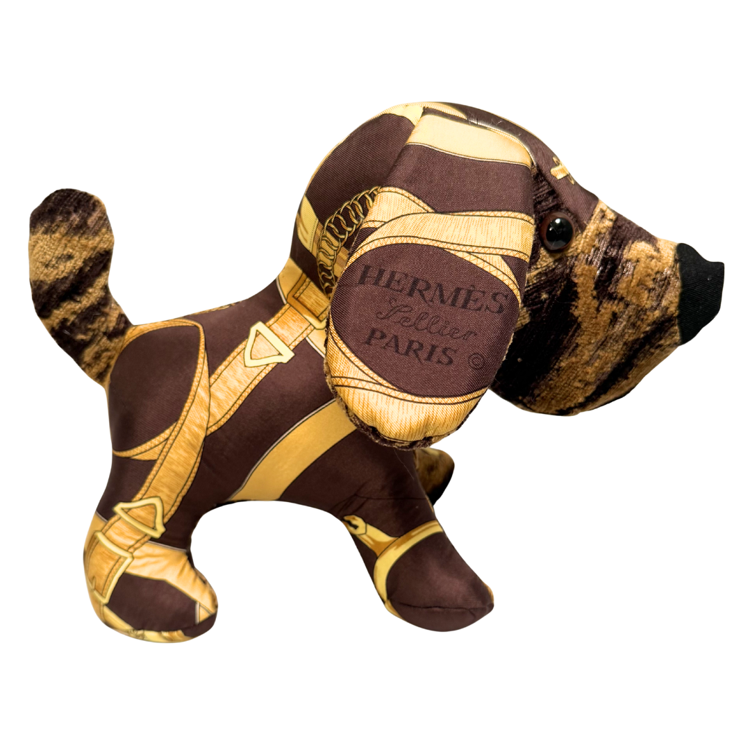 Eperon d'Or Vintage Silk Scarf Loyal Puppy