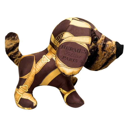 Eperon d'Or Vintage Silk Scarf Loyal Puppy