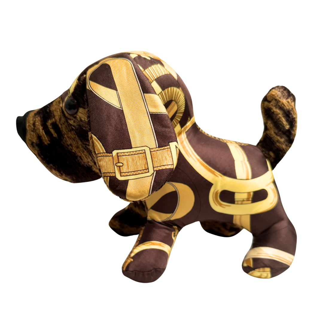 Eperon d'Or Vintage Silk Scarf Loyal Puppy