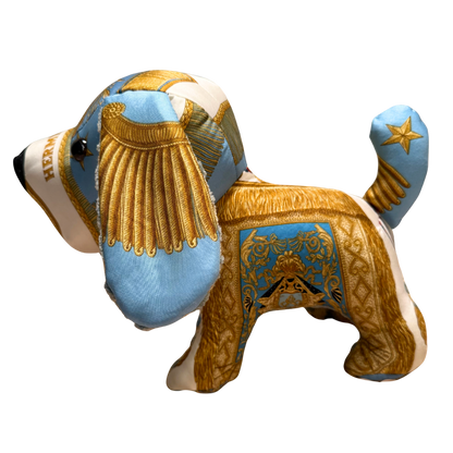 Poste et Cavalerie Vintage Silk Scarf Loyal Puppy