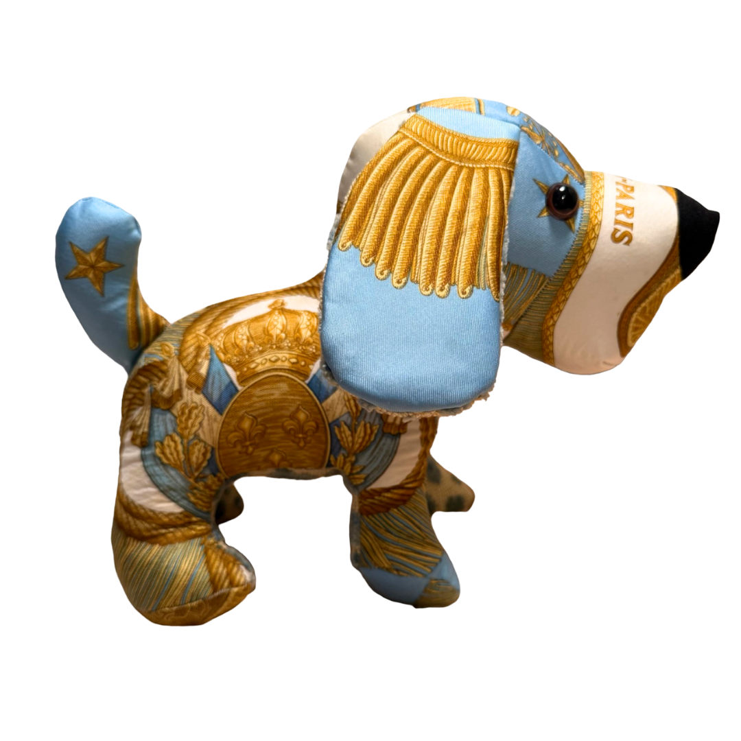 Poste et Cavalerie Vintage Silk Scarf Loyal Puppy