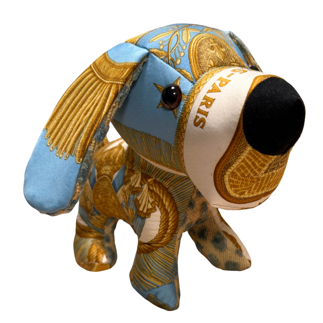 Poste et Cavalerie Vintage Silk Scarf Loyal Puppy