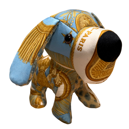 Poste et Cavalerie Vintage Silk Scarf Loyal Puppy