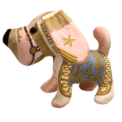 Poste et Cavalerie Vintage Silk Scarf Loyal Puppy