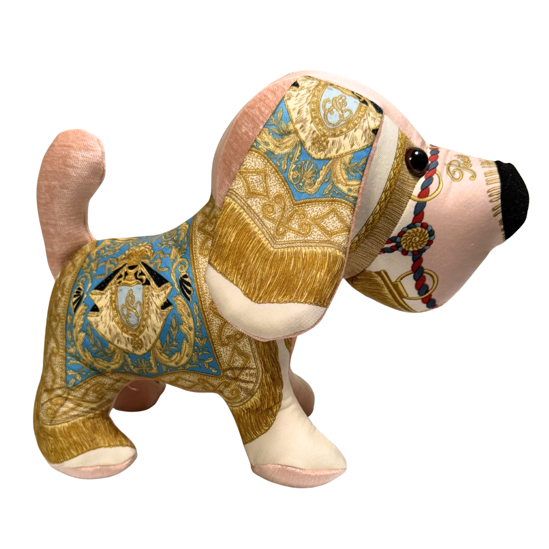 Poste et Cavalerie Vintage Silk Scarf Loyal Puppy