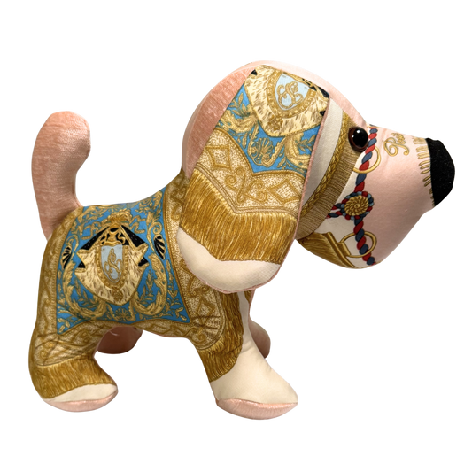 Poste et Cavalerie Vintage Silk Scarf Loyal Puppy