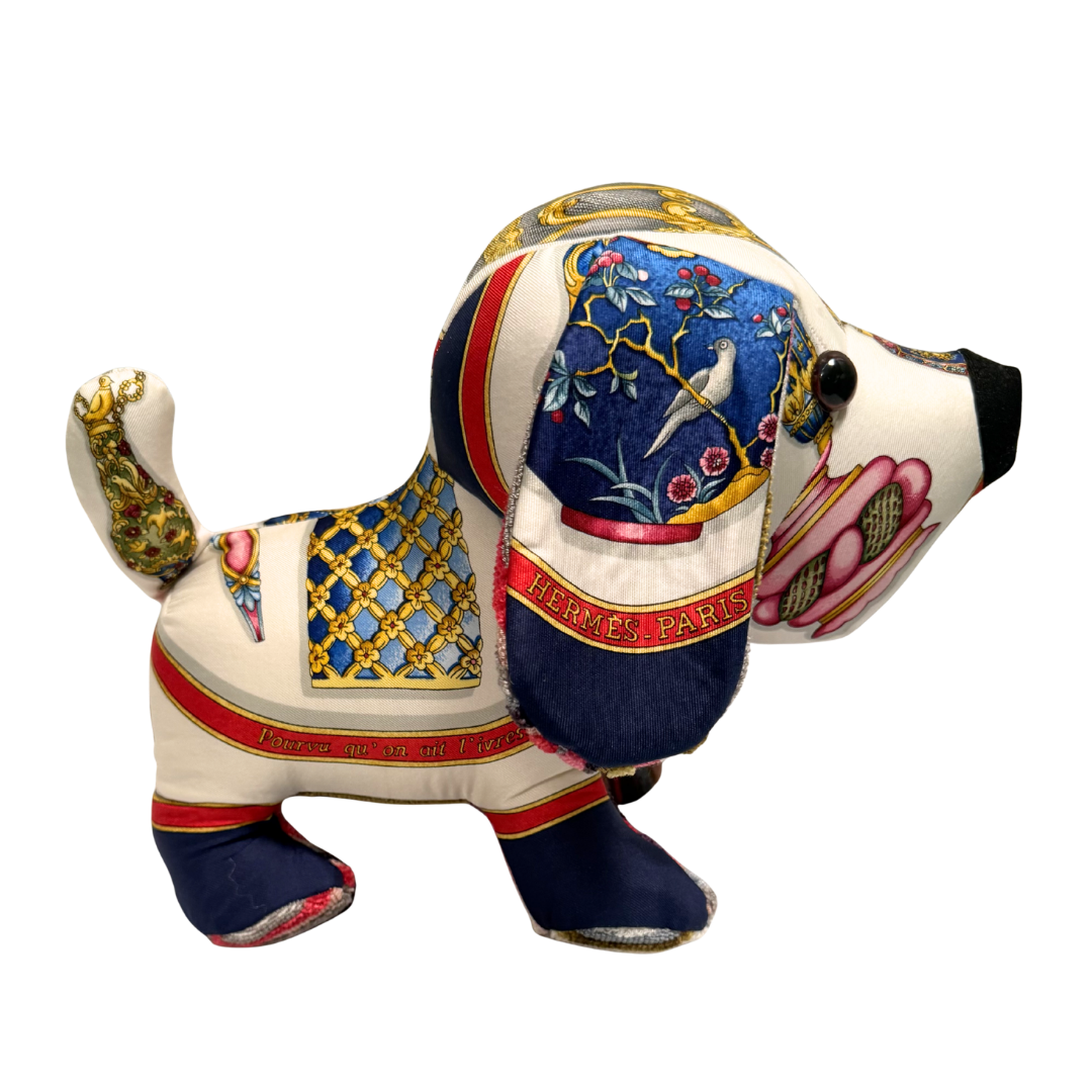 Qu'Importe le Flacon Vintage Silk Scarf Loyal Puppy