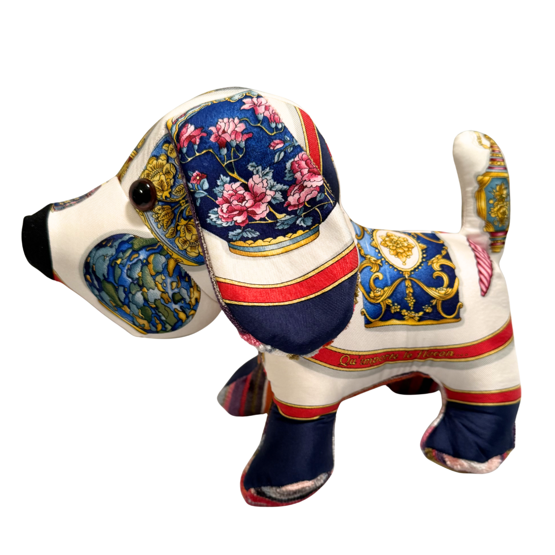 Qu'Importe le Flacon Vintage Silk Scarf Loyal Puppy