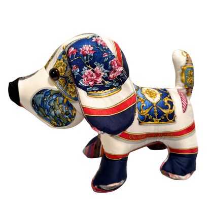 Qu'Importe le Flacon Vintage Silk Scarf Loyal Puppy