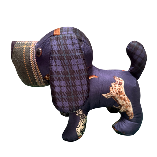 Tartan Vintage Silk Scarf Loyal Puppy