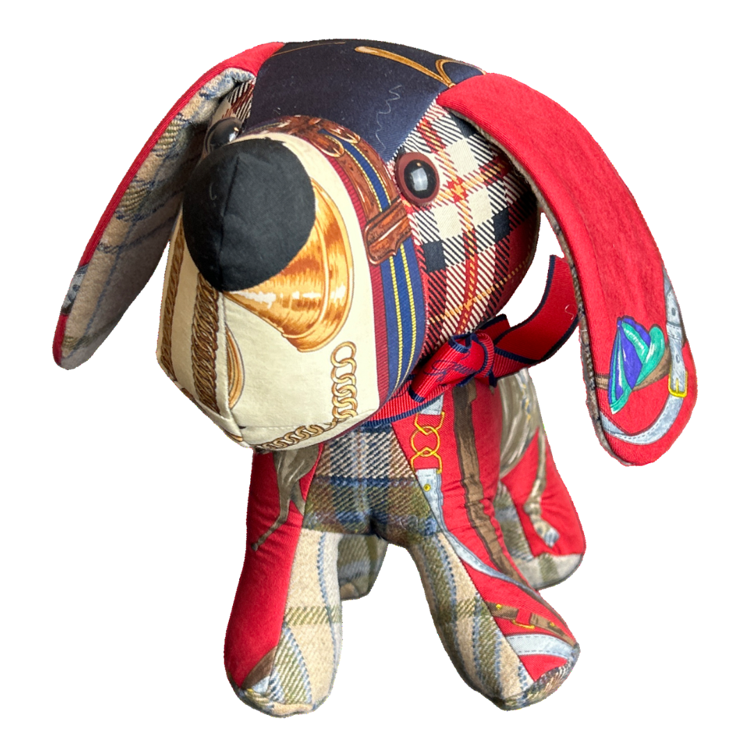 Ralph Lauren Equestrian Scarf Patchwork Puppy at Vintage Luxe Up