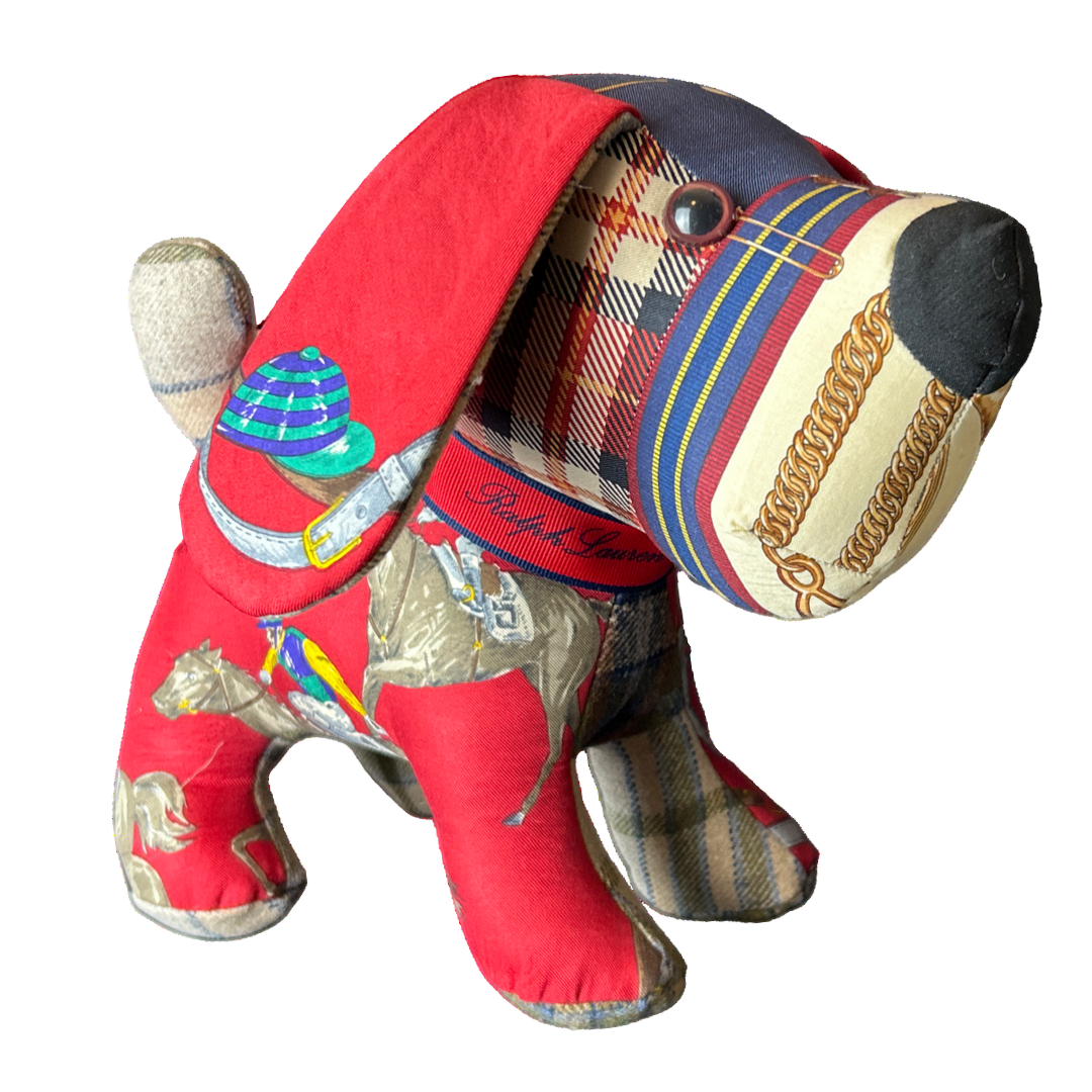 Ralph Lauren Equestrian Scarf Patchwork Puppy at Vintage Luxe Up