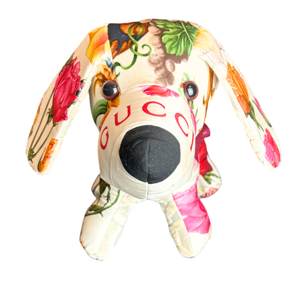 Gucci Rose Floral Scarf Patchwork Puppy at Vintage Luxe Up