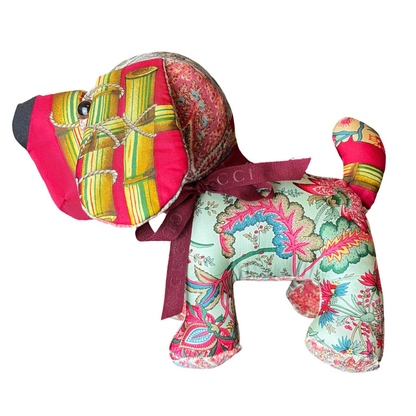 Gucci Chinoiserie Bamboo Floral Scarf Puppy at Vintage Luxe Up