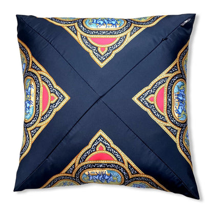 Qalamdan Vintage Silk Scarf Pillow 26"