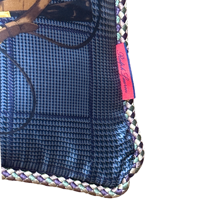 Prince of Wales Equestrian Horses Silk Scarf Pillow 24"