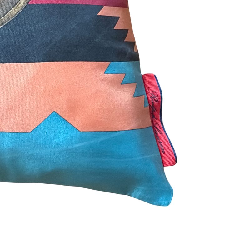 Cowboy Boots Vintage Silk Scarf Pillows 35"