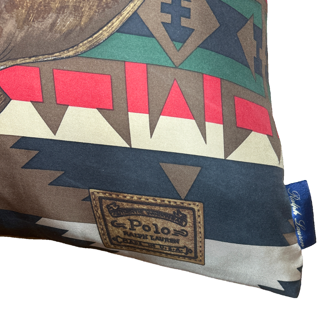 Cowboy Boots Vintage Silk Scarf Pillows 35"