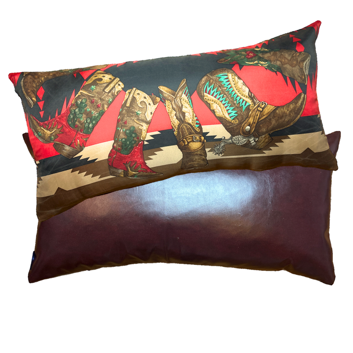 RALPH LAUREN Cowboy Boots Silk Scarf Pillows Decorative Throw Pillow Decorative Pillow