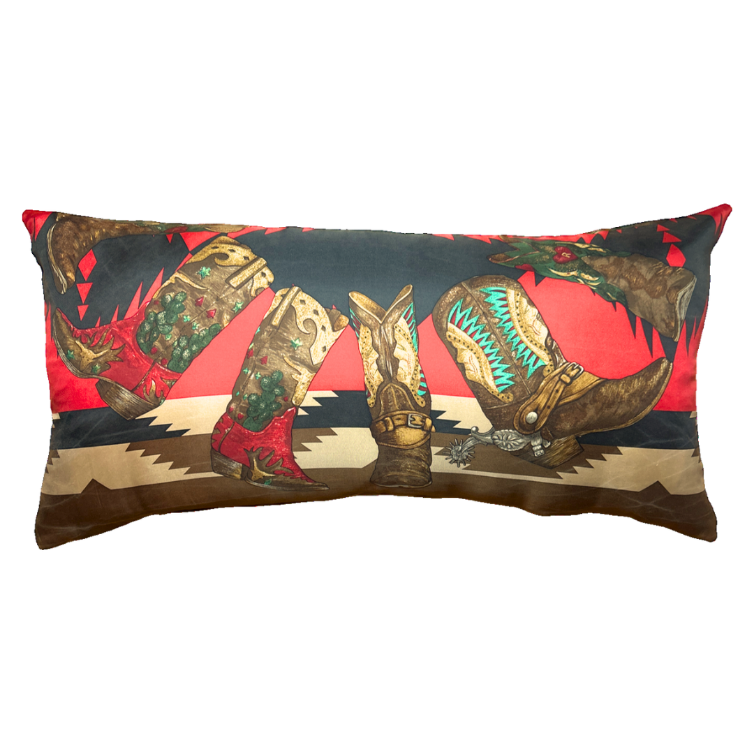 RALPH LAUREN Cowboy Boots Silk Scarf Pillows Decorative Throw Pillow Decorative Pillow