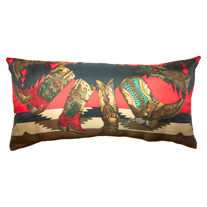 RALPH LAUREN Cowboy Boots Silk Scarf Pillows Decorative Throw Pillow Decorative Pillow