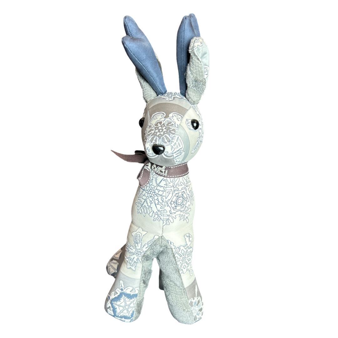 Hermes Feux d'Hiver Scarf Patchwork Reindeer at VintageLuxeUp.com