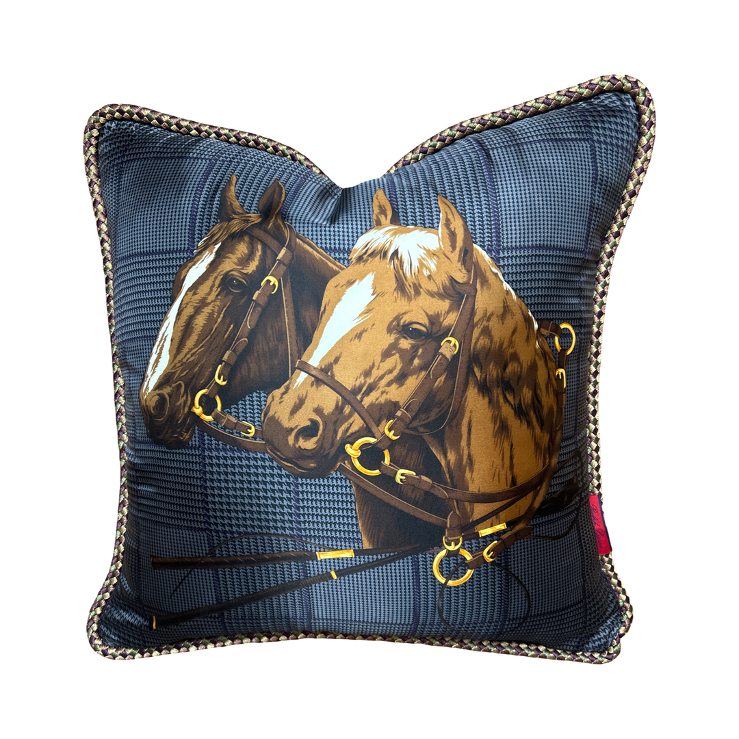 Ralph Lauren Prince of Wales Scarf Pillow at Vintage Luxe Up