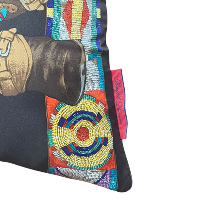 Cowboy Boots Vintage Silk Scarf Pillow 35"
