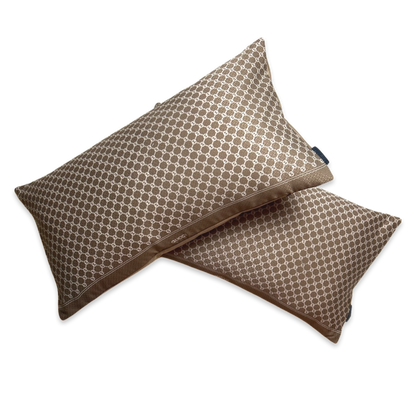 Vintage Gucci Pillow Retro GG Logo Vintage Silk Scarf Pillows at Vintage Luxe Up