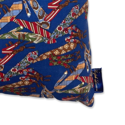 Retro Neckties Vintage Cotton Scarf Pillow 20"