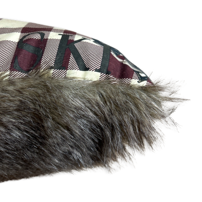 Retro Polo Ski Vintage Cotton Scarf Pillow 20"
