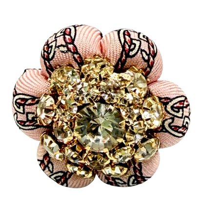 GG Rope Pink Vintage Silk Necktie Ring