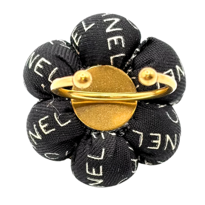 Logo Trellis Noir Vintage Silk Necktie Ring