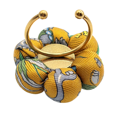 Mediterraneo Vintage Silk Necktie Ring