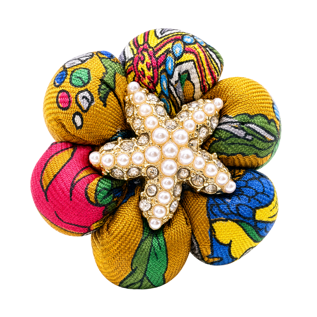 Mediterraneo Vintage Silk Necktie Ring