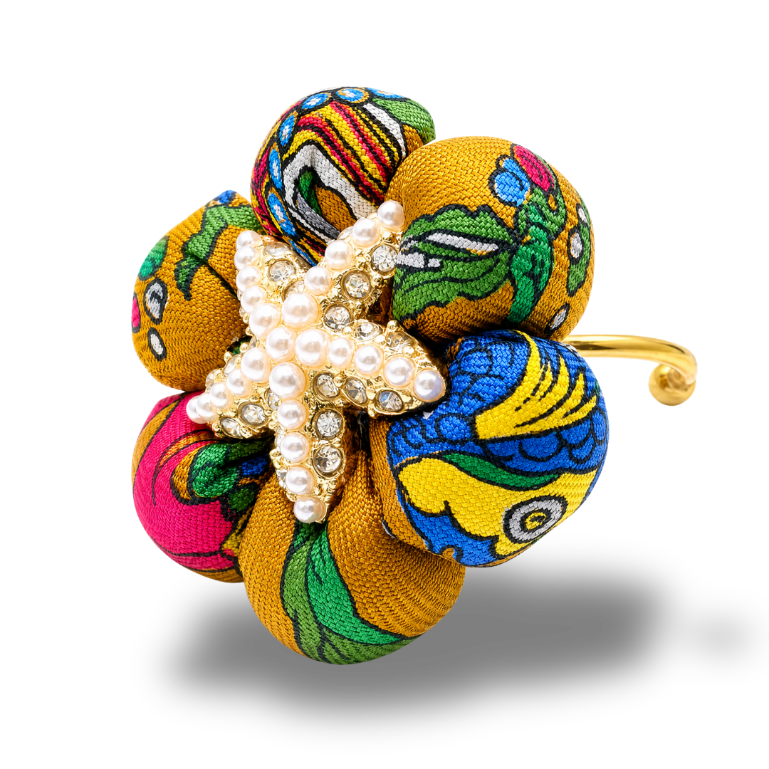 Mediterraneo Vintage Silk Necktie Ring
